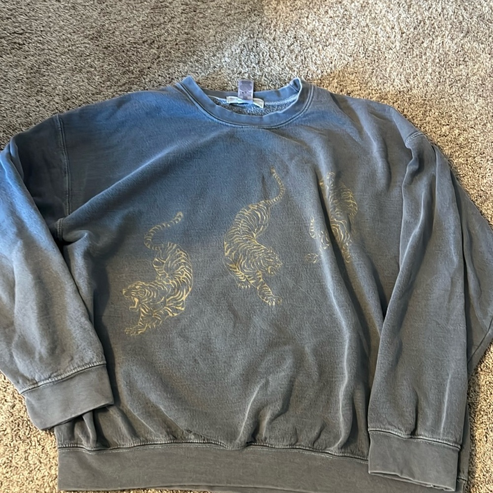 Urban outfitters grey tiger sweatshirt